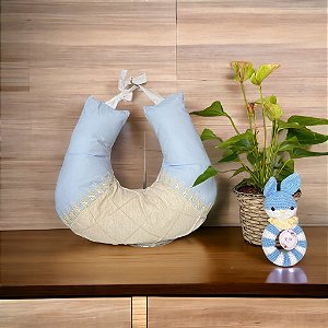 Almofada  de Amamentar Premium Belo Azul Bebê