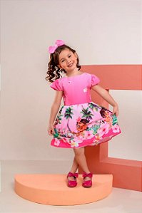 Vestido Temático Moana Baby Rosa