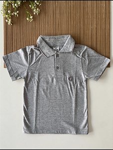 Gola Pólo Infantil masculina Cinza Mescla