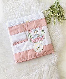 Toalha Bordada 3 Peças Camponesa Rose