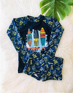Roupa de Banho Infantil Surf Azul