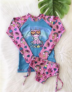 Roupa de Banho Infantil Cat Meow