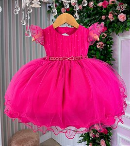 Vestido de Festa Infantil Rosa Pink