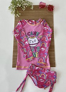 Roupa de Banho Infantil Planet Rosa
