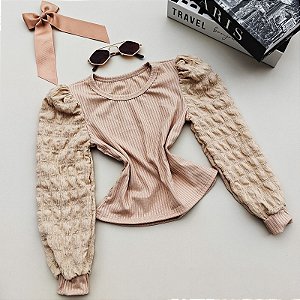 Blusa Manga Bufante Nude