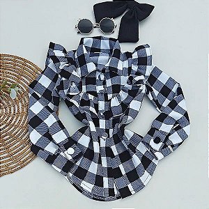 Camisa Xadrez Dunas Preta
