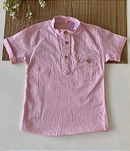 Bata gola padre rosa bebê Botone