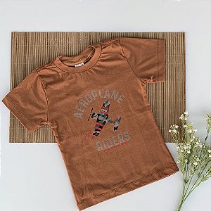 Camiseta Infantil Básica Telha Aeroplane