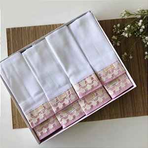 FRALDA LUXO 8 PCS PARA PERSONALIZAR ROSA