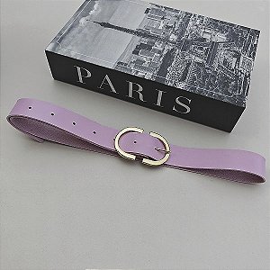 Cinto Blogueirinha Fivela Dupla Rosa