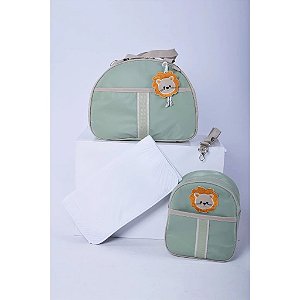 Kit Bolsa Safari Verde Duas Peças