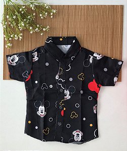 Camisa Temática Mickey Preta