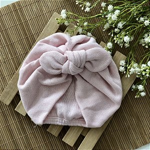 Turbante de Tricô Nozinho Rosa Candy