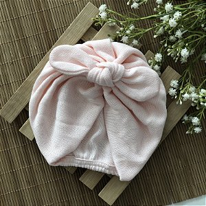 Turbante de Tricô Nozinho Rosa