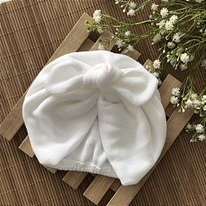 Turbante de Tricô Nozinho Branco