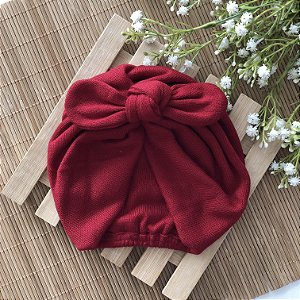 Turbante de Tricô Nozinho Vermelho
