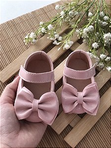 Sapatinho Laço Duplo Rosa