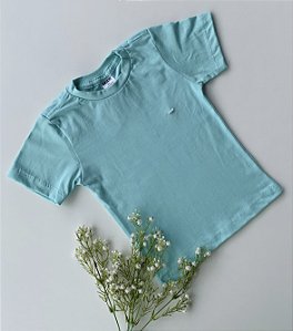 Camiseta Infantil Básica Verde água