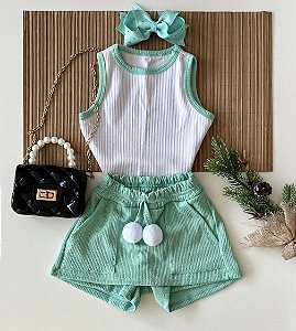 Conjunto Pompom Verde