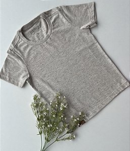 Camiseta Infantil Básica Ogochi Bege Mescla