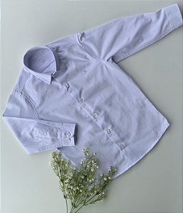 Camisa Infantil Manga Longa Essencial Branca