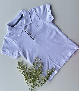 Camiseta Gola Polo Branca Slim Pique Ogochi