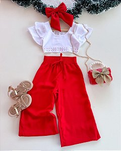 Conjunto Pantalona Cecilia Vermelho