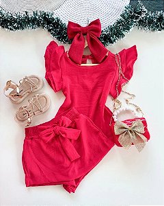Conjunto Paty vermelho Dunas