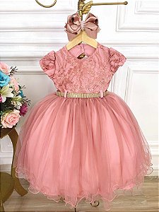 VESTIDO DE FESTA ROSE LUXO RENDA S
