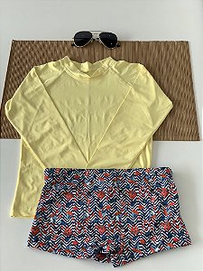 CONJUNTO PROTECAO UV AMARELO