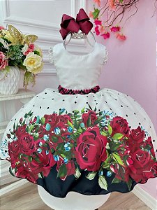 Vestido de Festa Marsala Jardim Encantado