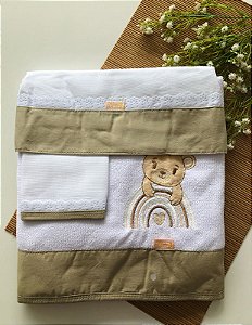 Kit Toalha Bordada 3 peças Doçura