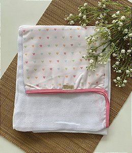 TOALHA FRALDA C/ CAPUZ BABY ARCO IRIS
