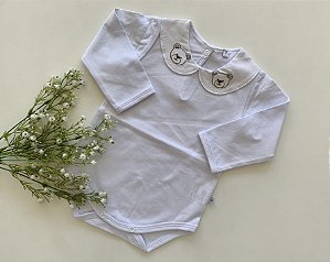 Body de Luxo Docinho Branco Bege