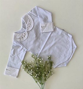 Body de Luxo Rococo c/ Punho Branco