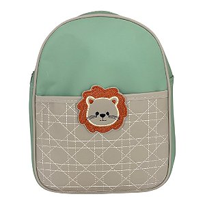 Mochila Bebê Passeio Verde Bebê Leão