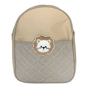 Mochila Bebê Passeio Bege Leão