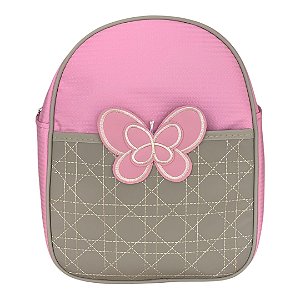 Mochila Bebê Passeio Rosa Borboleta