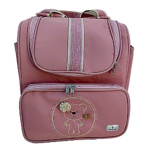 Mochila Urso Multifuncional Rosa