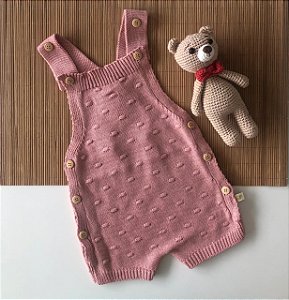 Romper Tricô Pipoca Rose