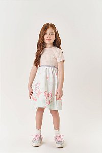 Vestido Hortênsia Azul Rosa Cinti