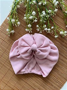 Turbante de Tricô Laço Rosa