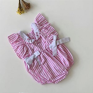 Pimpão Luxo Bordado Rosa Listras