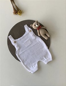 Romper de Tricô Bolsinho Branco