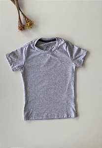 Camiseta Infantil Básica Slim Cinza Ogochi