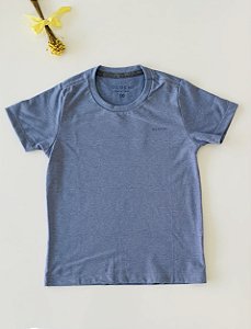 Camiseta Infantil MC Casual Slim Azul Cinza Ogochi