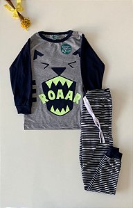 Conjunto Pijama Roar Cinza que Brilha no Escuro