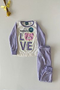 Conjunto Pijama Love Que Brilha no Escuro
