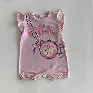 Macacão Cinti Rosa Cute Ursa