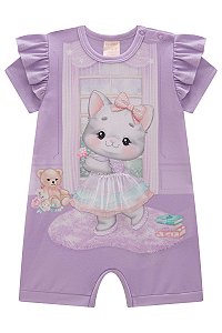 Macacão em Cotton Lilás Infanti